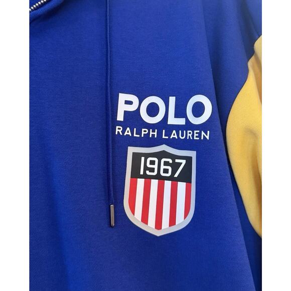 Polo Ralph Lauren NWOT Hoodie Men’s XLT 1967 Shield Logo Full Zip Jacket Warm - Picture 3 of 10